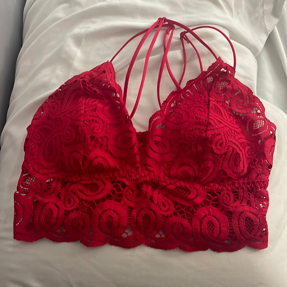 PINK laced bralette